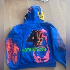 Drake FATD For All The Dogs Hoodie Blue Mens size small Sweatshirt Related